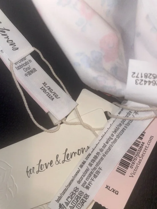 For Love & Lemons Ditsy Day Ruffled Bra Top/Mini Skirt NWT- XL-Red/White/Blue - Picture 12 of 15